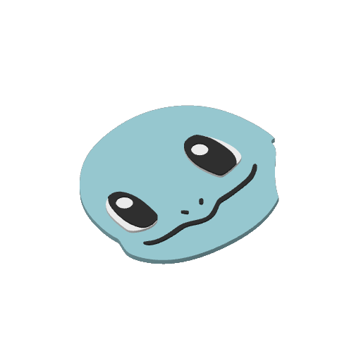 #0007 Squirtle print plate 1