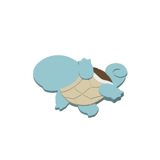 #0007 Squirtle print plate 6
