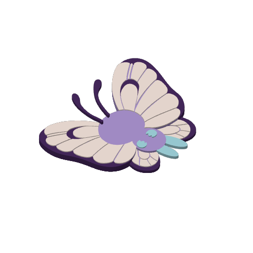 #0012 Butterfree print plate 2
