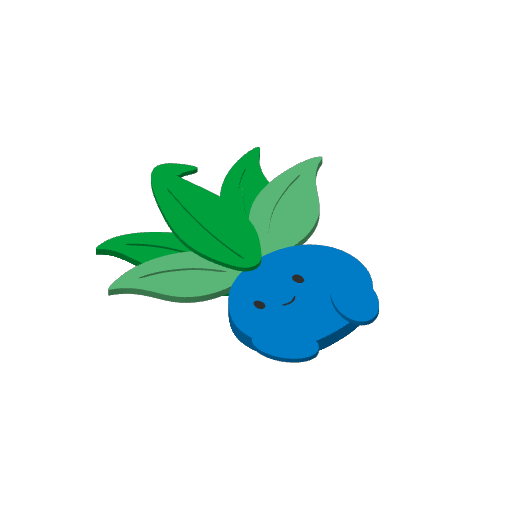 #0043 Oddish print plate 1