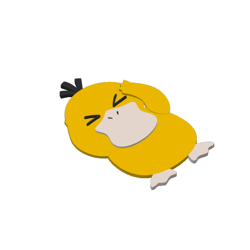 #0054 Psyduck print plate 1