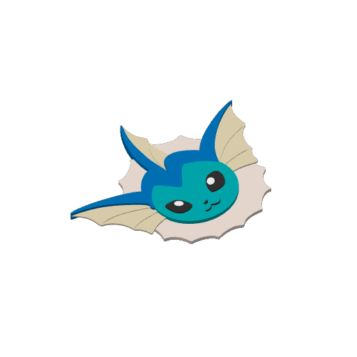 #0134 Vaporeon print plate 3