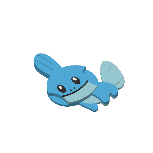 #0258 Mudkip print plate 1