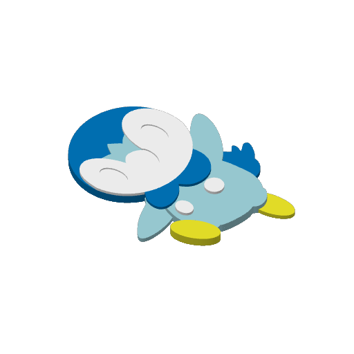 #0393 Piplup print plate 1
